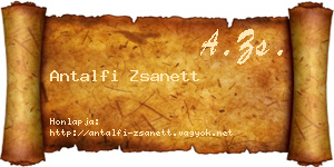 Antalfi Zsanett névjegykártya